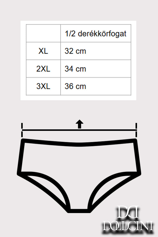 Dollcini ,Magas derekú női bugyi ,95% Pamut + Spandex-Többszínű, 6 db-os Csomag,68832