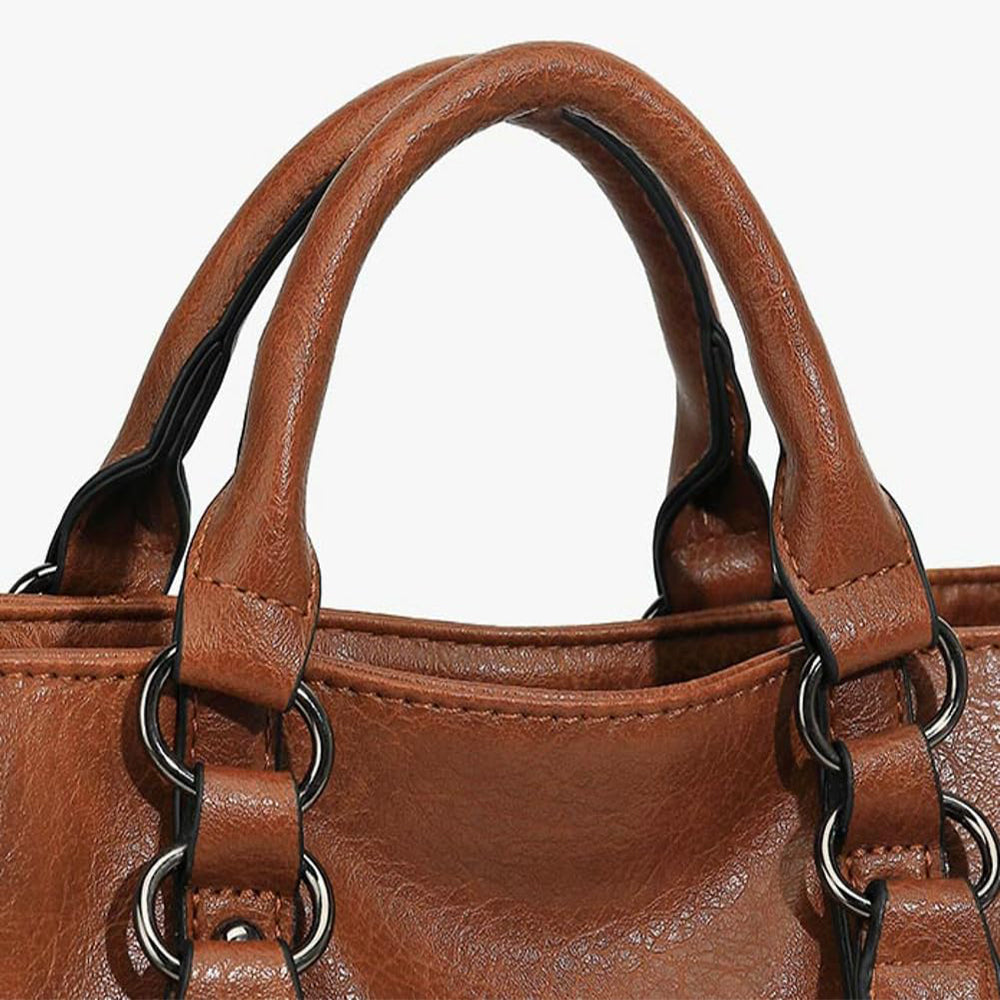 Dollcini Women's Handbag – Premium Faux Leather, Zippered, Practical Shoulder Bag