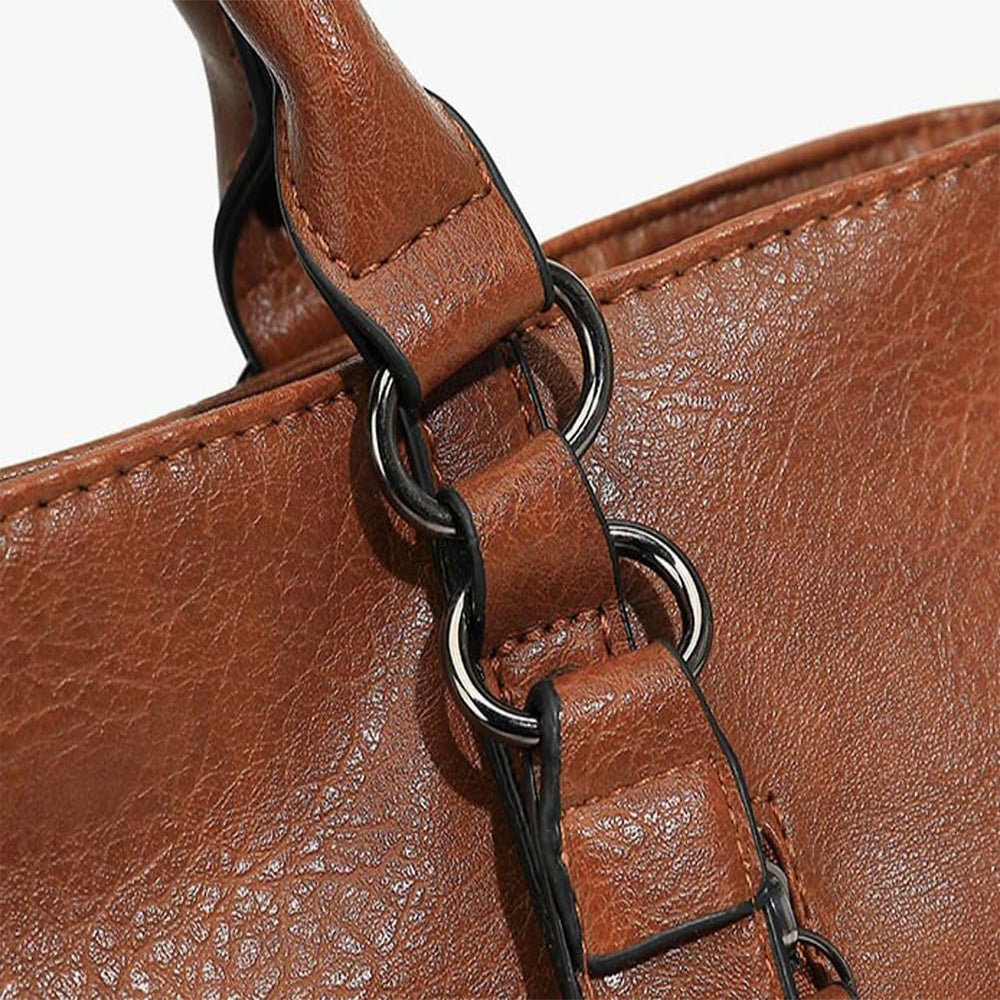 Dollcini Women's Handbag – Premium Faux Leather, Zippered, Practical Shoulder Bag