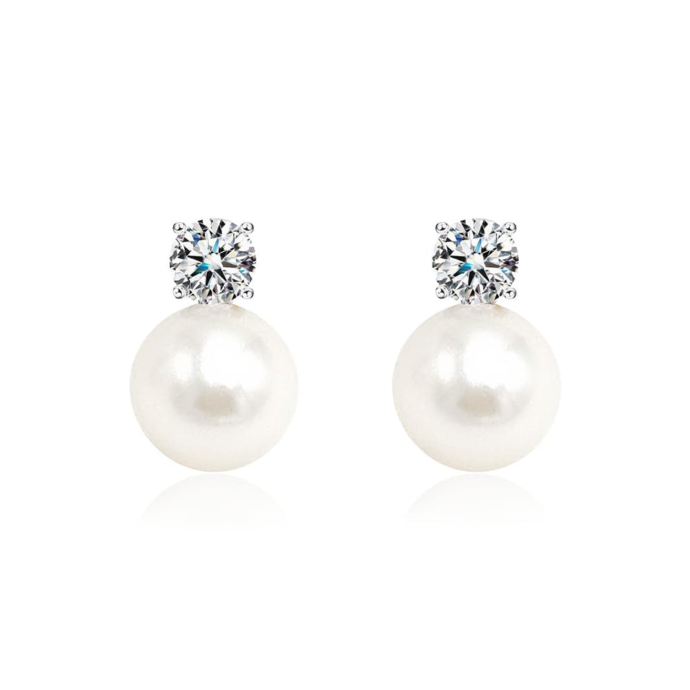 Dollcini Elegance Pearl Fülbevalók – Klasszikus és Gyémántos Gyöngy Fülbevaló