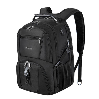 Dollcini Uniszex Laptop Hátizsák – Vízálló Utazóhátizsák, USB Töltőporttal, Fekete