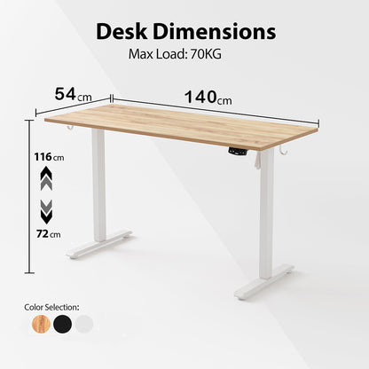 Dollcini elektromosan állítható íróasztal – USB portokkal és ergonomikus kialakítással