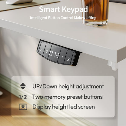 Dollcini elektromosan állítható íróasztal – USB portokkal és ergonomikus kialakítással