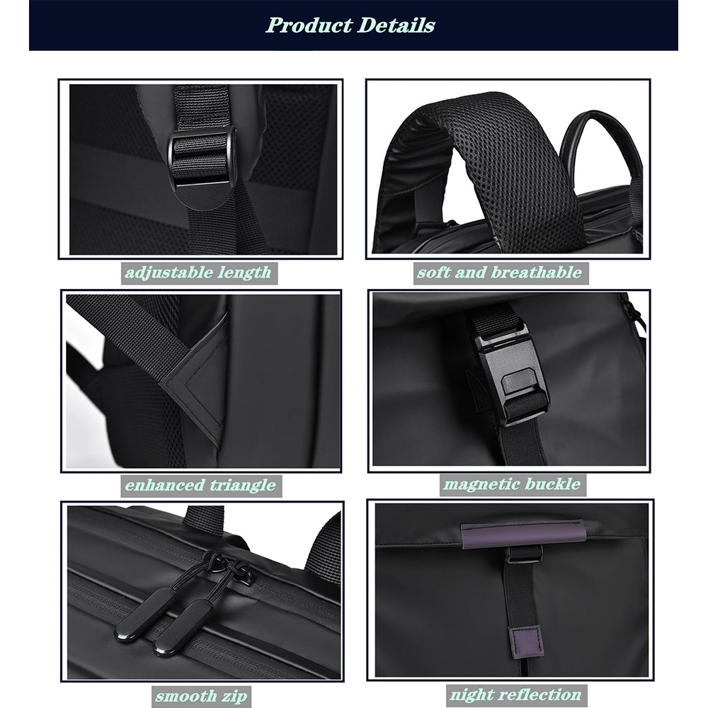 Dollcini Laptop Hátizsák – Vízálló, Nagy Kapacitású, 15.6” Laptophoz, Modern és Praktikus (Uniszex)