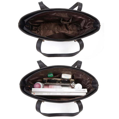 Dollcini, Női elegáns kézitáska, Tote Bag, luxus, 424401, Fekete/Fehér