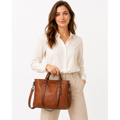 Dollcini Women's Handbag – Premium Faux Leather, Zippered, Practical Shoulder Bag