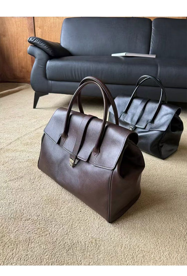 Dollcini Elegáns Fekete Női Tote Kézitáska – Műbőr, Fedeles Záródás, Mindennapi Használatra
