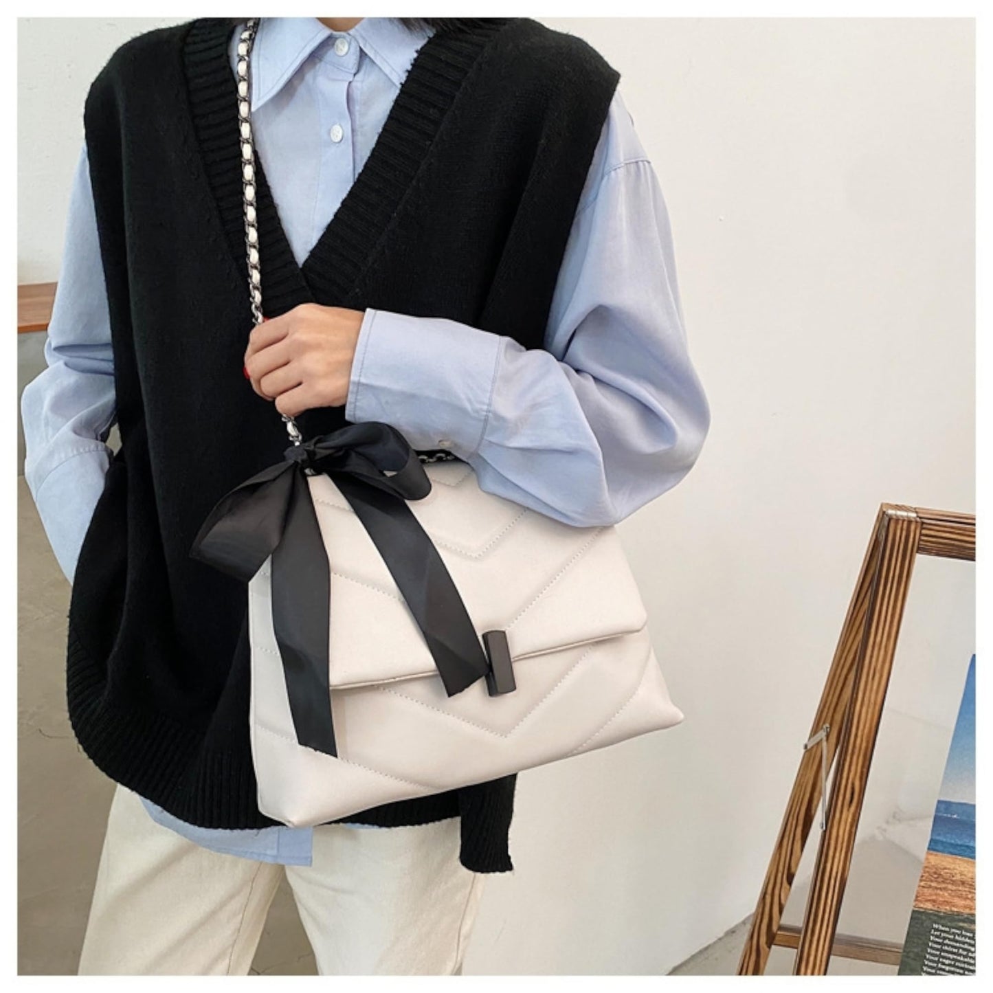 Dollcini elegáns női válltáska – Prémium PU bőr crossbody táska állítható pánttal,Több színben