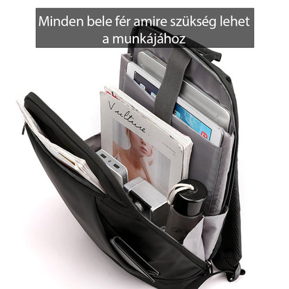 Dollcini Uniszex Laptop Hátizsák 15.6”-os Laptophoz – Vízálló, Praktikus, Fekete